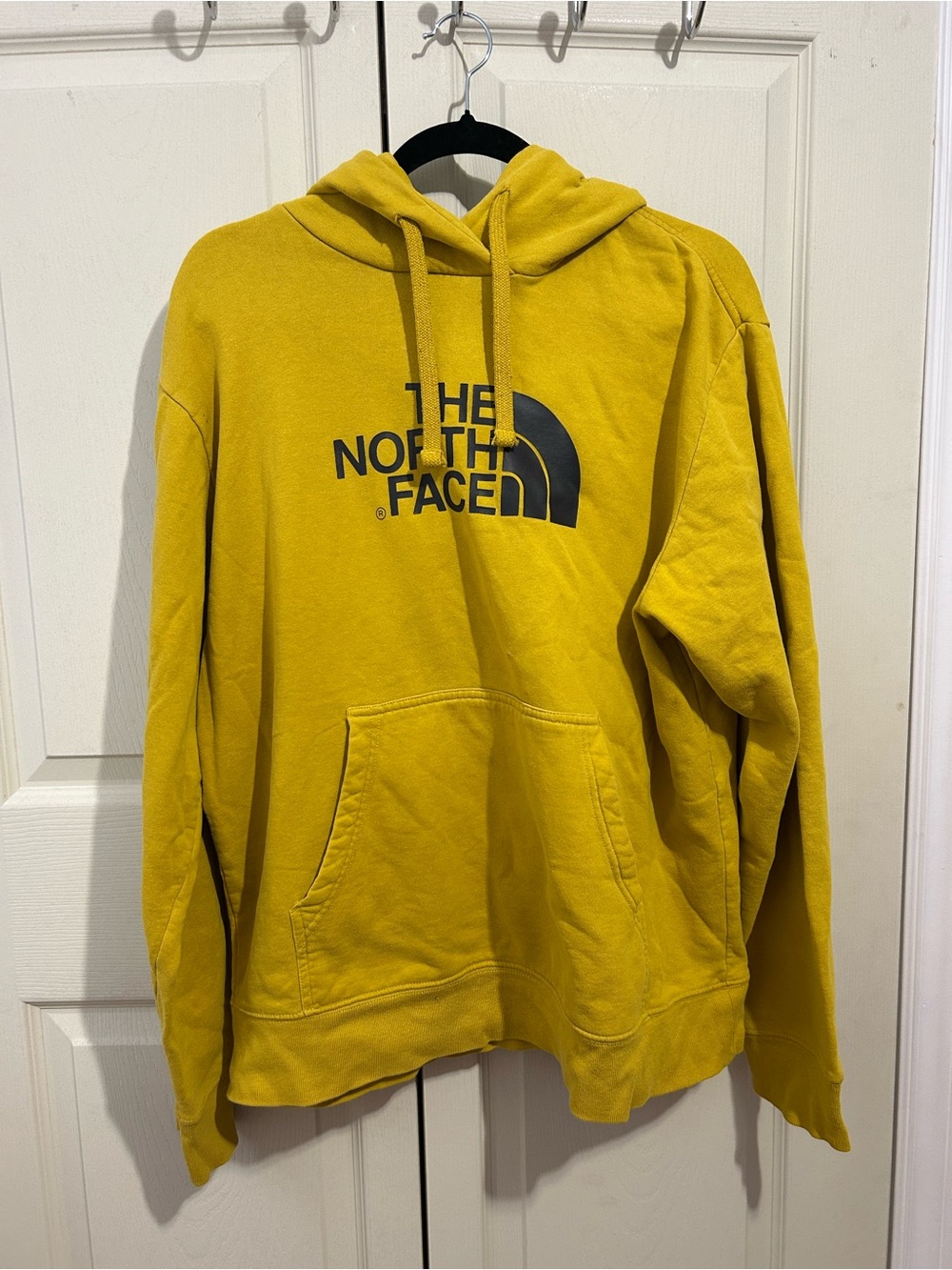 The North Face Men's Yellow Logo Crewneck Hoodie